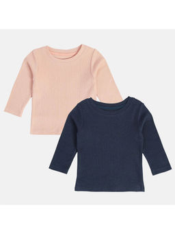 MINI KLUB - Unisex Peach/Navy T-Shirt (Pack of 2)