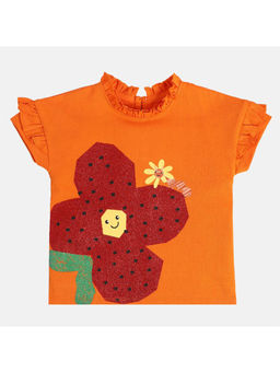 MINI KLUB - Girls Orange Knit Top