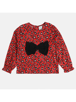 MINI KLUB - Girls Red Woven Top