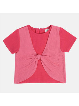 MINI KLUB - Girls Pink Woven Top