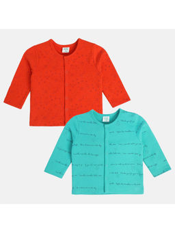 MINI KLUB - Boys Multi Front Open Vest T-Shirt (Pack of 2)