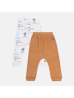 MINI KLUB - Boys White/Brown Knit Bottom (Pack of 2)