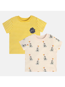 MINI KLUB - Boys Yellow/White T-Shirt (Pack of 2)