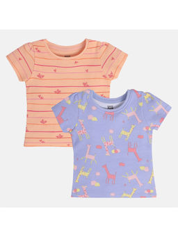 MINI KLUB - Girls Lavender/Peach Knit Top (Pack of 2)