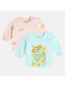 MINI KLUB - Girls Pink/Blue Knit Top (Pack of 2)