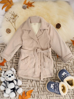 Bella Moda - Flannel and Fleece Full Sleeves Solid- Cream