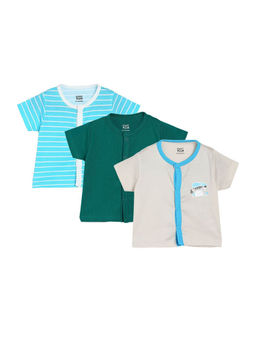 MINI KLUB - Boys Multi Front Open Vest T-Shirt (Pack of 3)