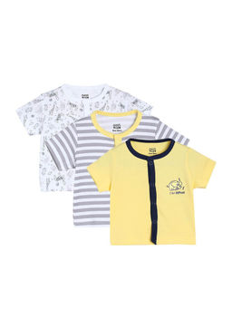 MINI KLUB - Boys Multi Front Open Vest T-Shirt (Pack of 3)
