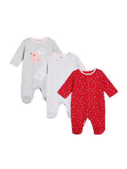 MINI KLUB - Girls Multi Sleep Suit (Pack of 3)