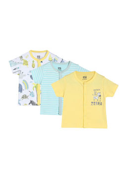 MINI KLUB - Unisex Multi Front Open Vest T-Shirt (Pack of 3)