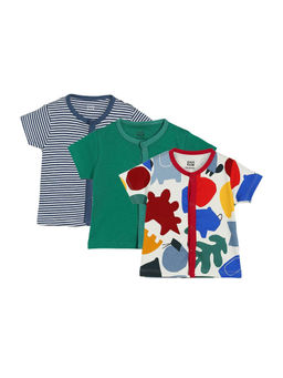 MINI KLUB - Unisex Multi Front Open Vest T-Shirt (Pack of 3)