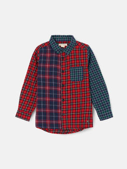 ANGEL & ROCKET - Lewis Red Mixed Check Shirt