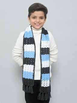 FUNKRAFTS - Handmade Woolen Knitted Scarf Muffler for Girls & Boys - Multicolor