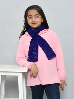 FUNKRAFTS - Handmade Woolen Knitted Boys & Girls Muffler - Blue