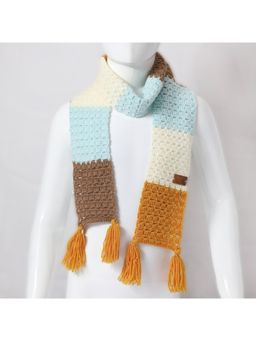 FUNKRAFTS - Handmade Woolen Knitted Scarf Muffler for Girls & Boys - Multicolor