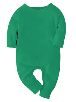 Zeezeezoo - Full Sleeves Solid Baby Bodysuit Romper - Green