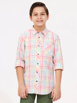Kate & Oscar - Boys Long Sleeve Shirt with Ko Print At Back