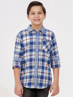 Kate & Oscar - Boys Long Sleeve Shirt with Contrast Placket and Cuff