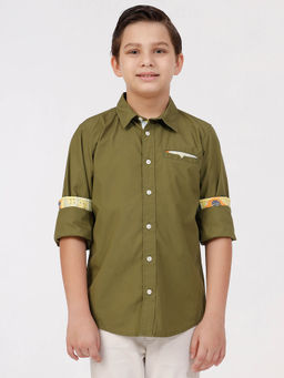 Kate & Oscar - Boys Long Sleeve Shirt with Contrast Welt Pocket