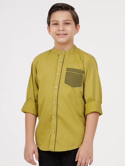 Kate & Oscar - Boys Long Sleeve Shirt with Contrast Pocket
