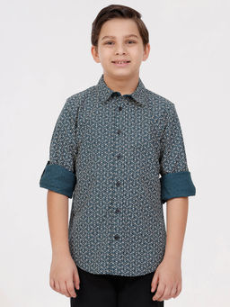 Kate & Oscar - Boys Long Sleeve Printed Shirt