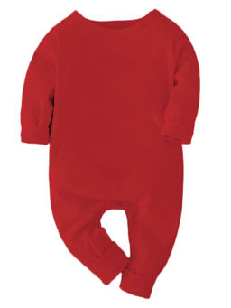 Zeezeezoo - Full Sleeves Solid Baby Bodysuit Romper - Red