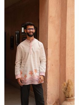 DRAGIT - White Block Turtle Flirt Kurta