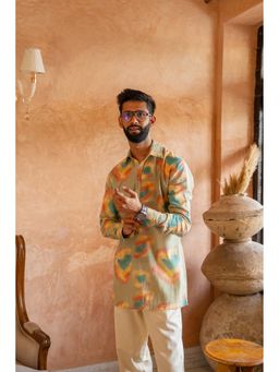 DRAGIT - Pastel Green Smudge Kurta