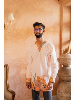 DRAGIT - Pink Aquatic Plant Kurta