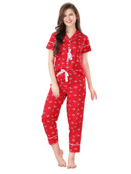 PIU - Women's Cotton Rabbit Shirt and Pajama (Set of 2)