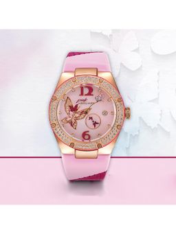 NSQUARE - Pink Gracefully Swarovski Crystal Dial Womens Watch L0519-NP01.3 (M)