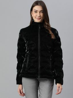 WOODS - Women Black High Neck Jackets