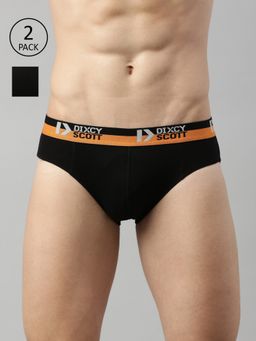 Dixcy Scott - Briefs For Men Cotton Underwear Black (Pack of 2)