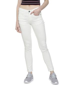 PINACOLADA - White Stylish Solid Super Skinny Casual Denim Jeans
