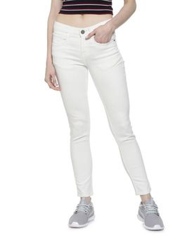 PINACOLADA - White Solid Jeans