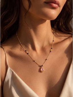 Gahan - Elegant Gold Mangalsutra with Delicate -Shaped Crystal Charms Design for Women