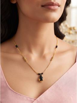 Gahan - Graceful Gold Necklace Featuring Multiple Pendants with Elegant Crystal for Women