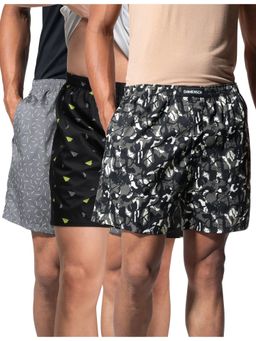 DaMENSCH - Breeze Ultra-Light Printed Cotton Mid Waist Boxers Shorts (Pack of 3)