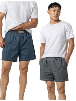 DaMENSCH - Multicolour Breeze Ultra-Light Printed Cotton Boxer Shorts (Pack of 2)