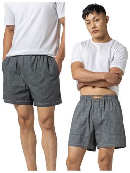 DaMENSCH - Breeze Ultra-Light Multicolour Printed Cotton Boxer Shorts (Pack of 2)