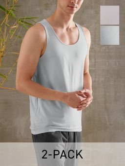DaMENSCH - Round Neck Anti-Bacterial Anti Odour Undershirt Innerwear Vest (Pack of 2)