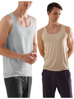 DaMENSCH - Round Neck Anti-Bacterial Anti Odour Undershirt Innerwear Vest (Pack of 2)