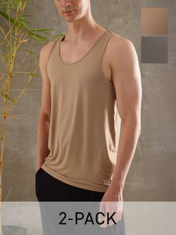 DaMENSCH - Round Neck Anti-Bacterial Anti Odour Undershirt Innerwear Vest (Pack of 2)