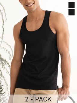 DaMENSCH - Round Neck Neo-Cotton Anti-Microbial Innerwear Vest (Pack of 2)