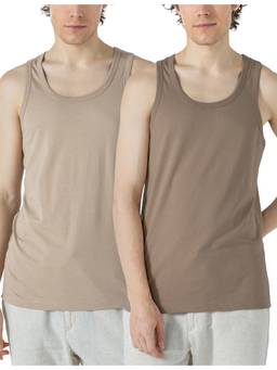 DaMENSCH - Round Neck Neo-Cotton Anti-Microbial Innerwear Vest (Pack of 2)
