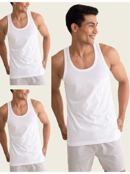 DaMENSCH - Round Neck Neo-Cotton Anti-Microbial Innerwear Vest (Pack of 3)