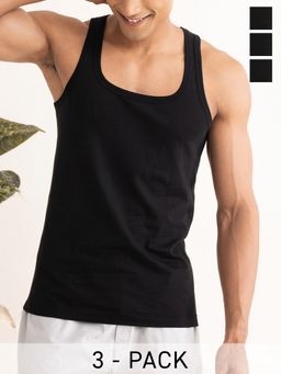 DaMENSCH - Square Neck Neo-Cotton Anti-Microbial Innerwear Vest (Pack of 3)