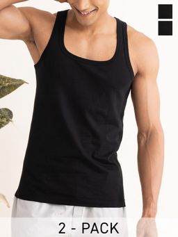 DaMENSCH - Square Neck Neo-Cotton Anti-Microbial Innerwear Vest (Pack of 2)
