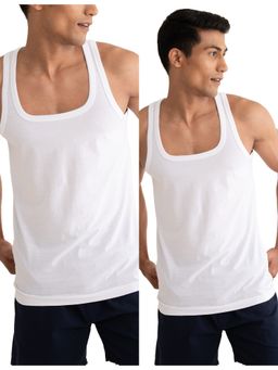 DaMENSCH - Square Neck Neo-Cotton Anti-Microbial Innerwear Vest (Pack of 2)