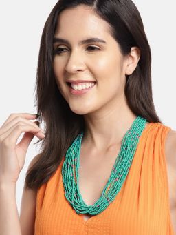 RICHEERA - Green Brass Beaded Necklace